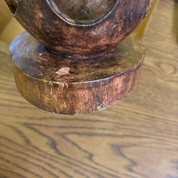 Cool Carving Family with 3 Heads / Community Earth Wind Fire Teardrops Tribal ? - Picture 8 of 11